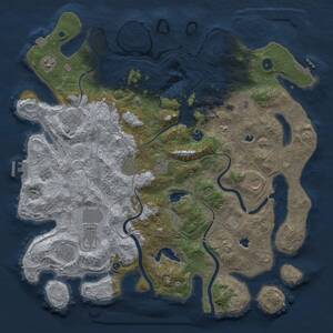 Thumbnail Rust Map: Procedural Map, Size: 4500, Seed: 1601629743, 16 Monuments