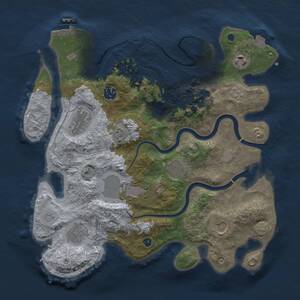 Thumbnail Rust Map: Procedural Map, Size: 3500, Seed: 980091760, 13 Monuments
