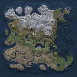 Thumbnail Rust Map: Procedural Map, Size: 4000, Seed: 1175951991, 14 Monuments