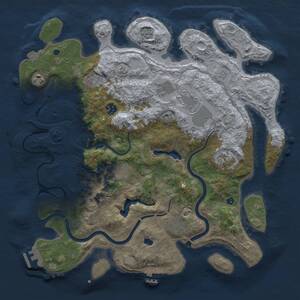 Thumbnail Rust Map: Procedural Map, Size: 4000, Seed: 1097597018, 15 Monuments