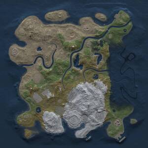 Thumbnail Rust Map: Procedural Map, Size: 4000, Seed: 45684, 15 Monuments