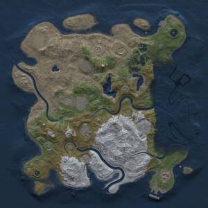 Thumbnail Rust Map: Procedural Map, Size: 4000, Seed: 45684, 15 Monuments