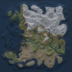 Thumbnail Rust Map: Procedural Map, Size: 4000, Seed: 1041042669, 16 Monuments