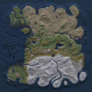 Thumbnail Rust Map: Procedural Map, Size: 4500, Seed: 1172081961, 17 Monuments