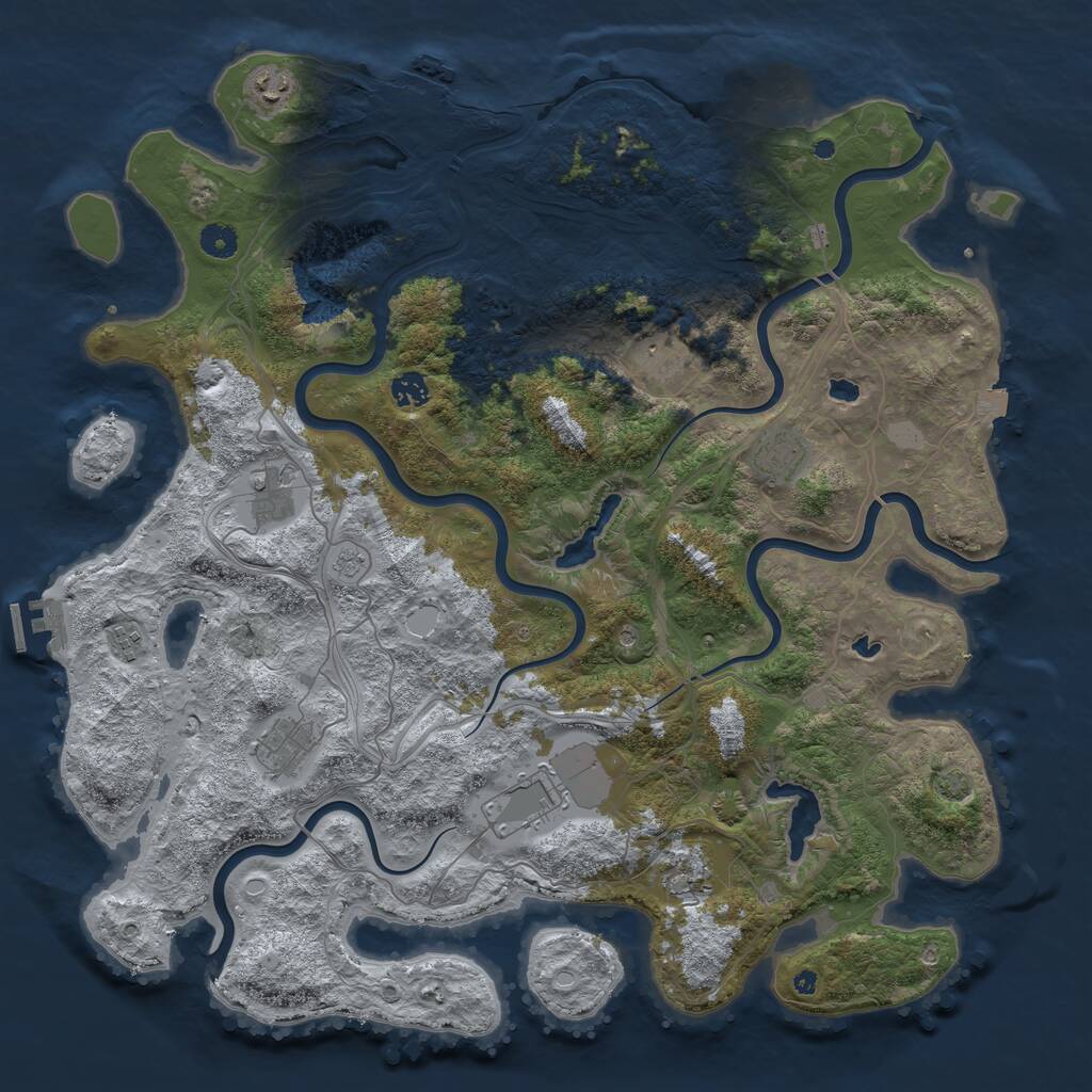 Rust Map: Procedural Map, Size: 4500, Seed: 16317, 15 Monuments