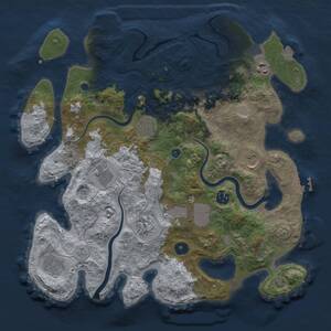 Thumbnail Rust Map: Procedural Map, Size: 3750, Seed: 5126, 15 Monuments