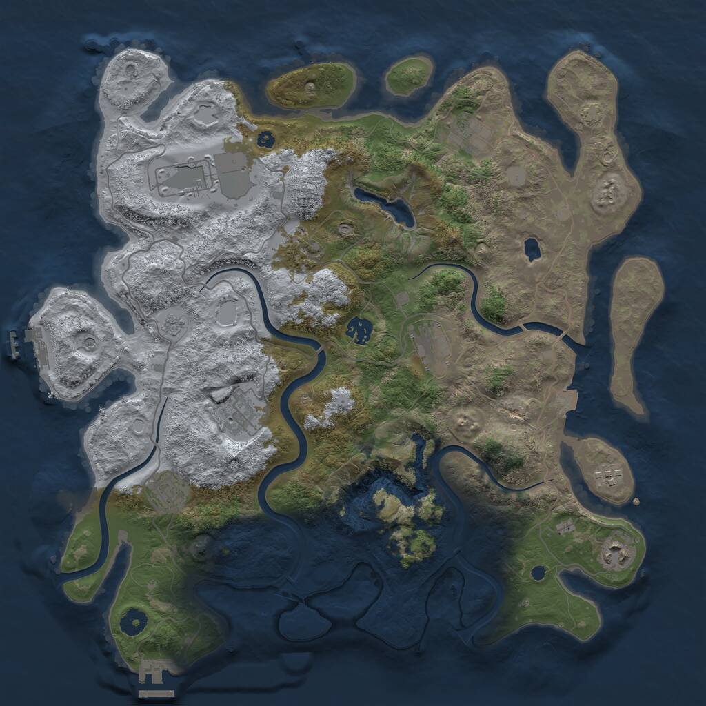 Rust Map: Procedural Map, Size: 4000, Seed: 1082026, 15 Monuments