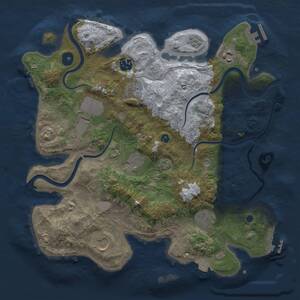 Thumbnail Rust Map: Procedural Map, Size: 3500, Seed: 867032747, 14 Monuments