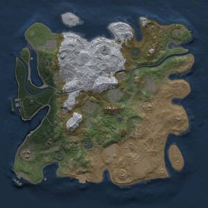 Thumbnail Rust Map: Procedural Map, Size: 3500, Seed: 784512, 18 Monuments