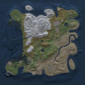 Thumbnail Rust Map: Procedural Map, Size: 3500, Seed: 784512, 15 Monuments