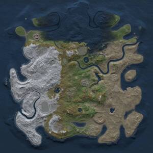 Thumbnail Rust Map: Procedural Map, Size: 4000, Seed: 1158, 16 Monuments