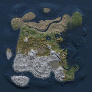 Thumbnail Rust Map: Procedural Map, Size: 3000, Seed: 441975988, 9 Monuments