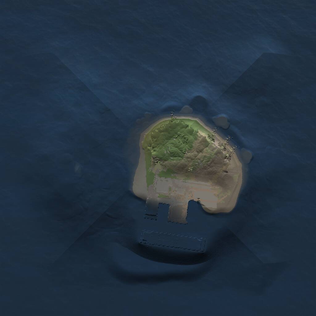 Rust Map: Procedural Map, Size: 1000, Seed: 1068411956, 2 Monuments