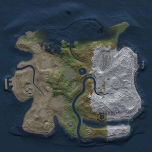 Thumbnail Rust Map: Procedural Map, Size: 3000, Seed: 4072638, 12 Monuments