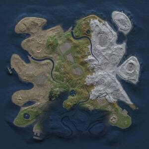Thumbnail Rust Map: Procedural Map, Size: 3500, Seed: 555858585, 16 Monuments