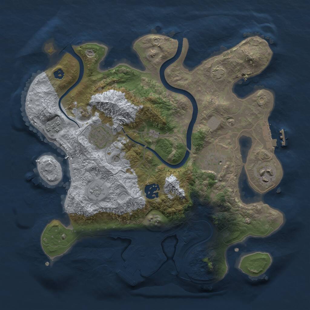 Rust Map: Procedural Map, Size: 3000, Seed: 335699081, 11 Monuments
