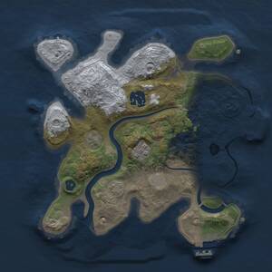 Thumbnail Rust Map: Procedural Map, Size: 2500, Seed: 1826158098, 6 Monuments