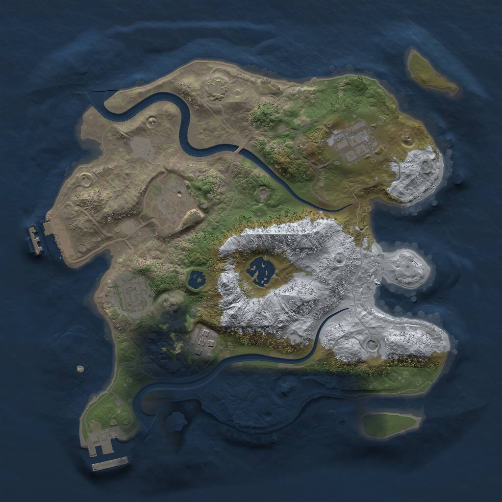 Rust Map: Procedural Map, Size: 2800, Seed: 1062251187, 10 Monuments