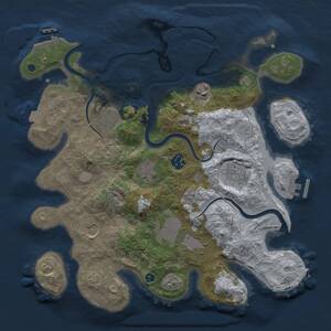 Thumbnail Rust Map: Procedural Map, Size: 3500, Seed: 867773681, 14 Monuments