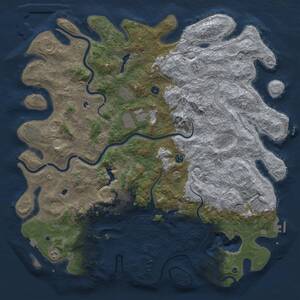 Thumbnail Rust Map: Procedural Map, Size: 5500, Seed: 1130064393, 17 Monuments