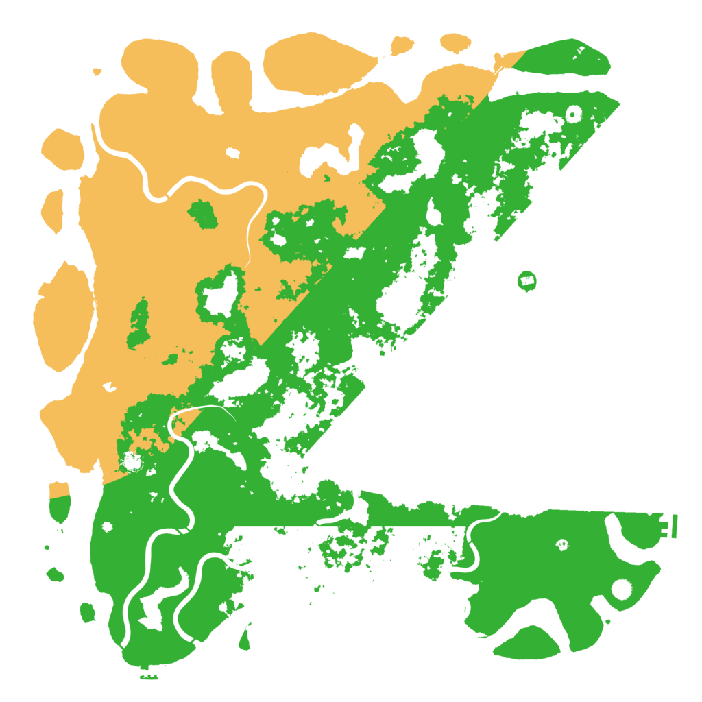 Biome Rust Map: Procedural Map, Size: 6000, Seed: 1234588