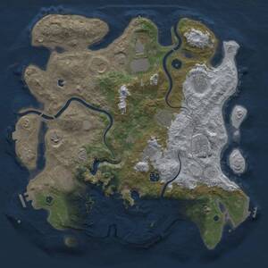 Thumbnail Rust Map: Procedural Map, Size: 4000, Seed: 674789568, 16 Monuments