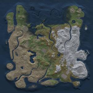 Thumbnail Rust Map: Procedural Map, Size: 4250, Seed: 7899, 17 Monuments