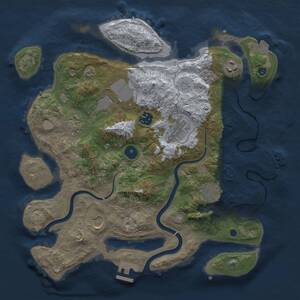 Thumbnail Rust Map: Procedural Map, Size: 3500, Seed: 327706439, 14 Monuments