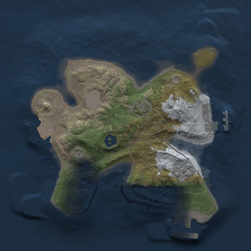 Rust Map: Procedural Map, Size: 2000, Seed: 625613321, 6 Monuments