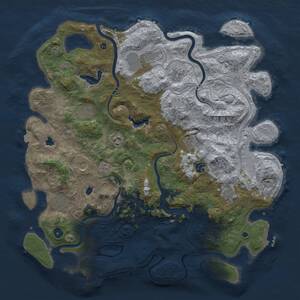 Thumbnail Rust Map: Procedural Map, Size: 4500, Seed: 21412412, 16 Monuments