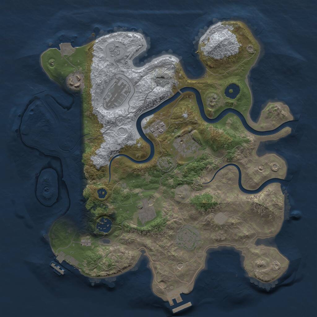 Rust Map: Procedural Map, Size: 3200, Seed: 13532, 13 Monuments