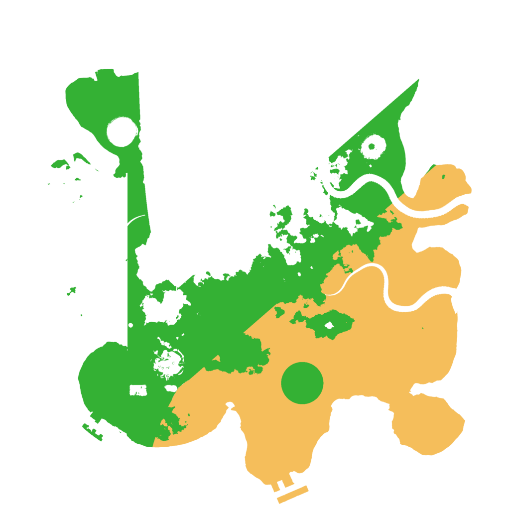 Biome Rust Map: Procedural Map, Size: 3200, Seed: 13532