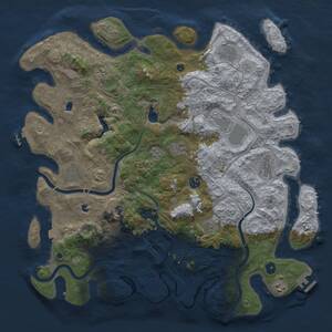 Thumbnail Rust Map: Procedural Map, Size: 4500, Seed: 328462, 17 Monuments