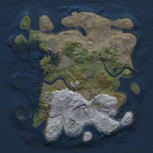 Thumbnail Rust Map: Procedural Map, Size: 3200, Seed: 22526, 12 Monuments