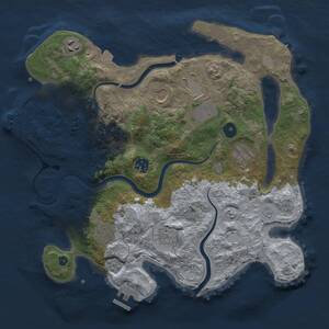 Thumbnail Rust Map: Procedural Map, Size: 3500, Seed: 681515155, 14 Monuments
