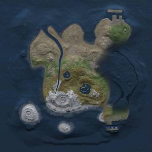 Thumbnail Rust Map: Procedural Map, Size: 2100, Seed: 1480850233, 8 Monuments