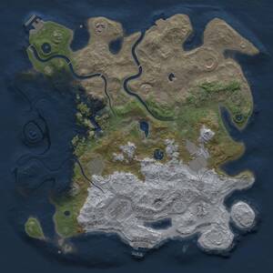 Thumbnail Rust Map: Procedural Map, Size: 4000, Seed: 1522894339, 14 Monuments
