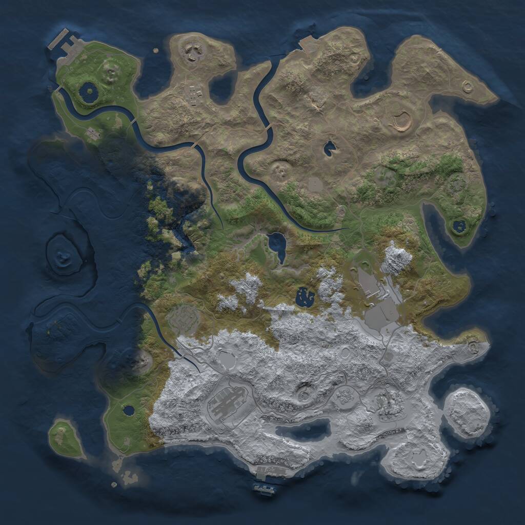 Rust Map: Procedural Map, Size: 4000, Seed: 1522894339, 14 Monuments