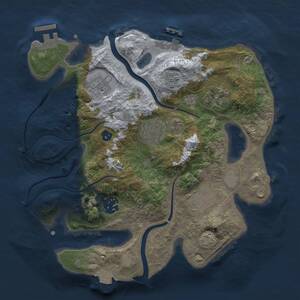 Thumbnail Rust Map: Procedural Map, Size: 2800, Seed: 470566983, 10 Monuments