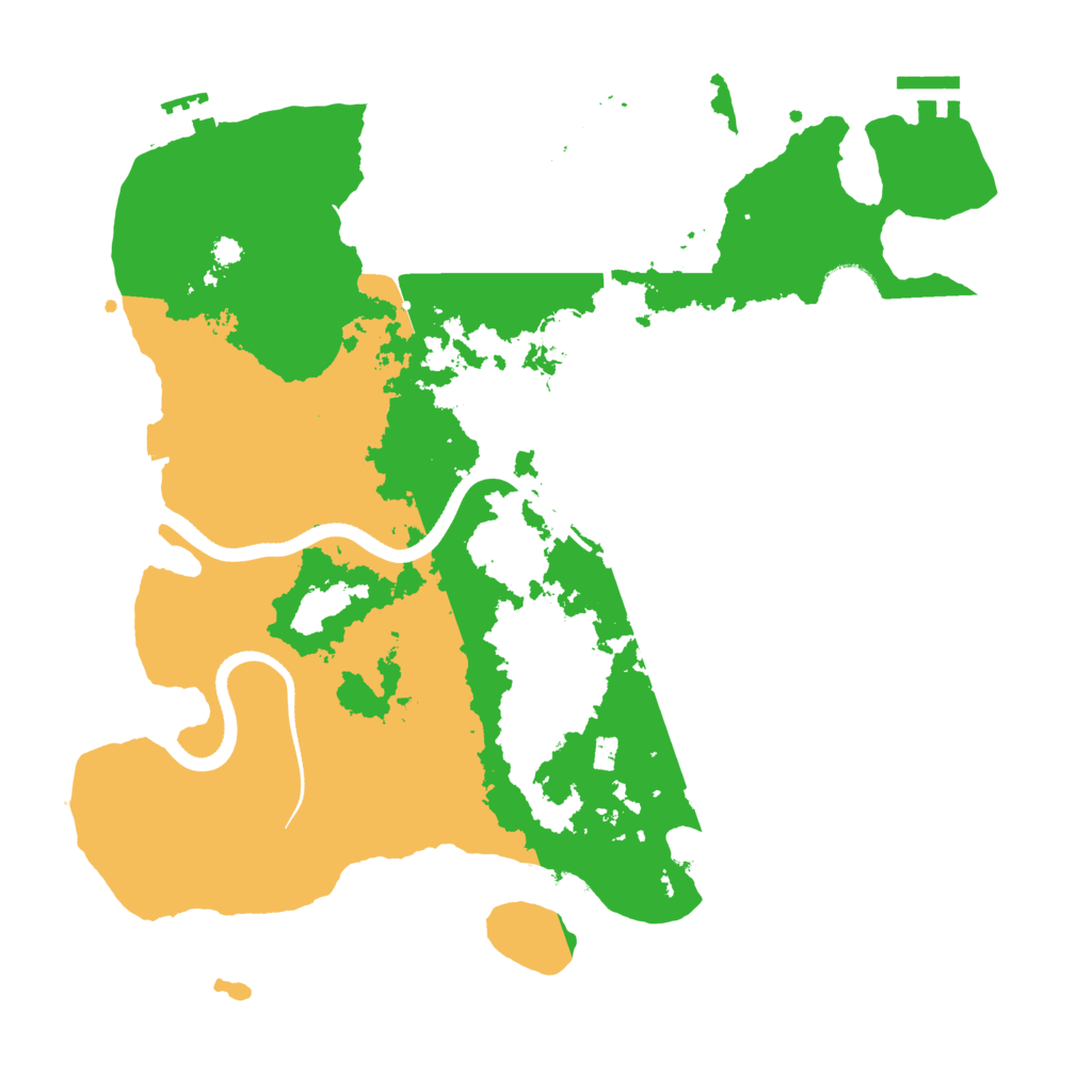 Biome Rust Map: Procedural Map, Size: 3500, Seed: 148924