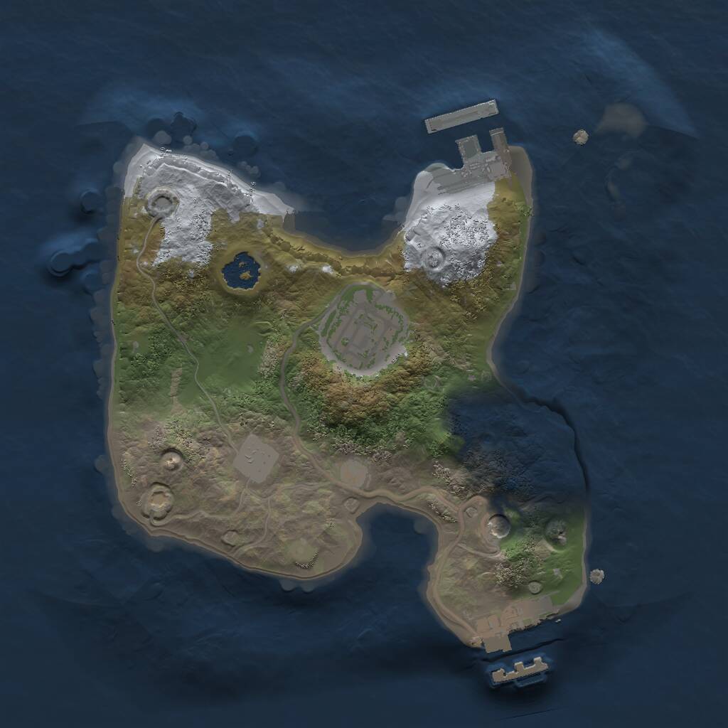 Rust Map: Procedural Map, Size: 2000, Seed: 1926241513, 5 Monuments