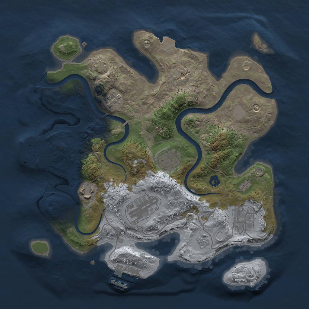 Rust Map: Procedural Map, Size: 2800, Seed: 245532027, 10 Monuments