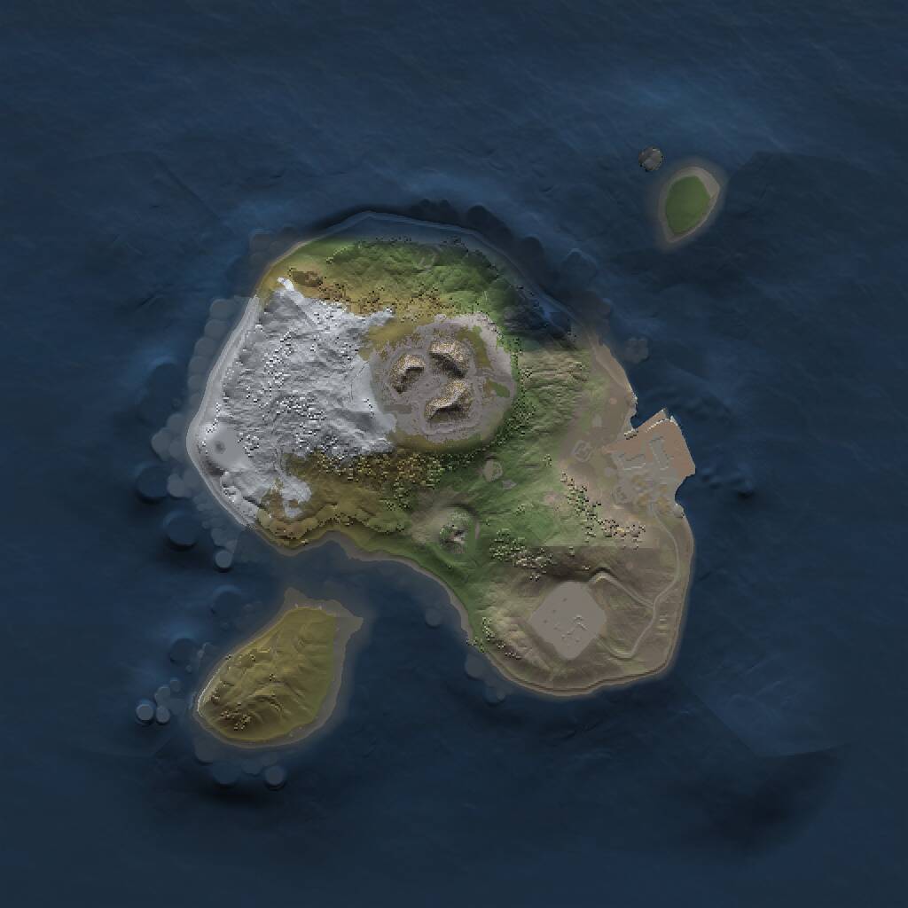 Rust Map: Procedural Map, Size: 1500, Seed: 23212, 2 Monuments