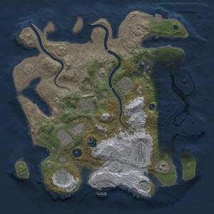 Thumbnail Rust Map: Procedural Map, Size: 3500, Seed: 1197201627, 15 Monuments