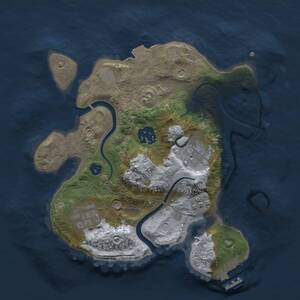 Thumbnail Rust Map: Procedural Map, Size: 2500, Seed: 901809253, 7 Monuments
