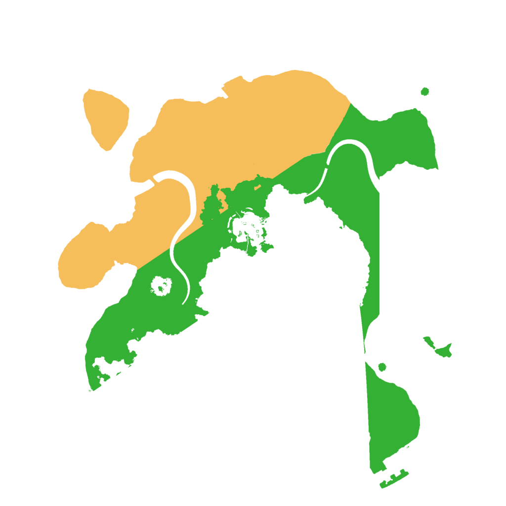 Biome Rust Map: Procedural Map, Size: 2500, Seed: 901809253