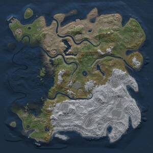 Thumbnail Rust Map: Procedural Map, Size: 4500, Seed: 41232, 16 Monuments