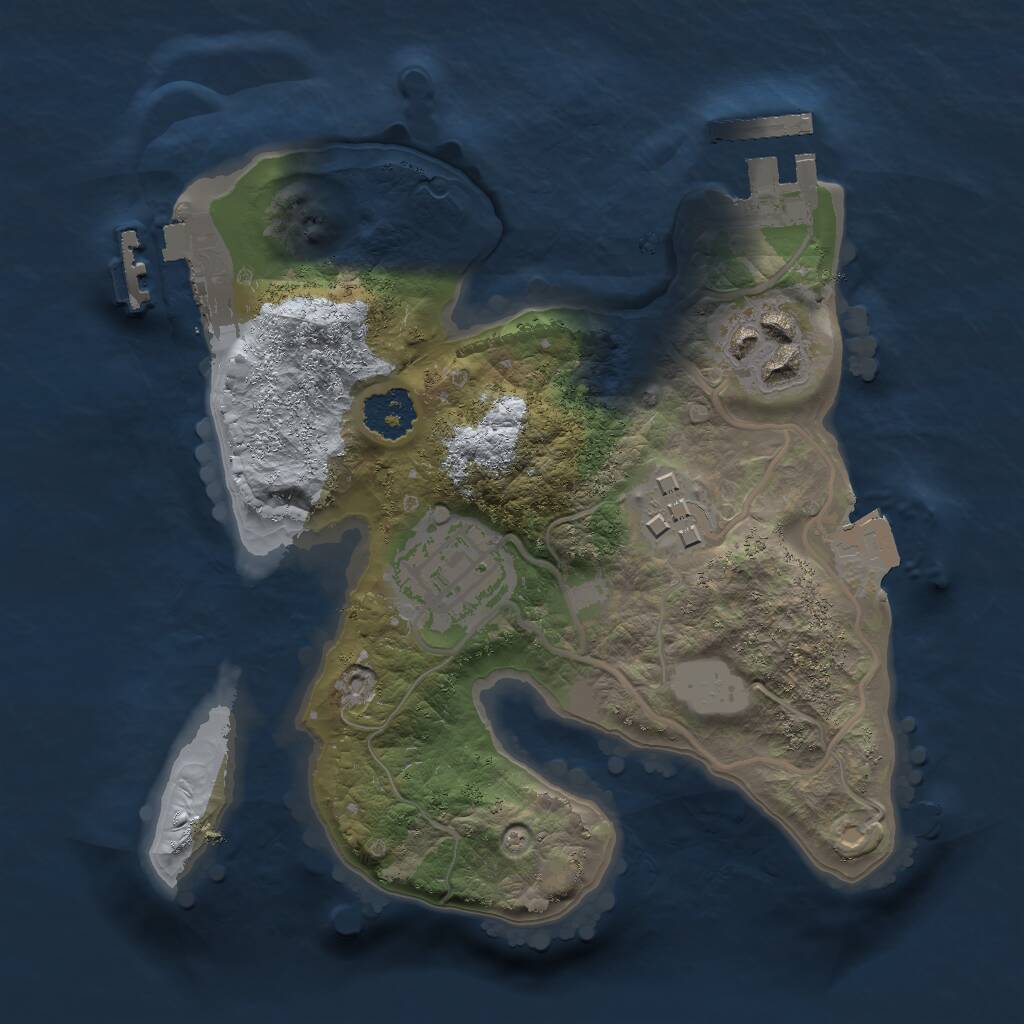 Rust Map: Procedural Map, Size: 2000, Seed: 1578567004, 6 Monuments