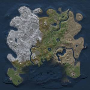 Thumbnail Rust Map: Procedural Map, Size: 4000, Seed: 358581955, 15 Monuments