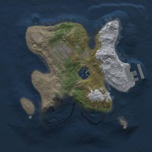 Thumbnail Rust Map: Procedural Map, Size: 2000, Seed: 1188017306, 5 Monuments